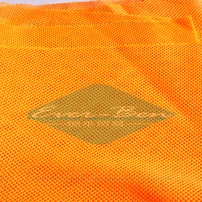 Orange mesh fluro safety vests  fabrics supplier